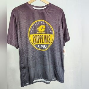 Pel Athletic Central Michigan Sz L CMU Chippewas Men's Black Tee NWT
